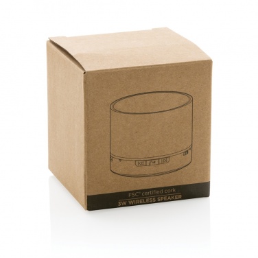 Logo trade promotional gift photo of: Cork 3W wireless speaker