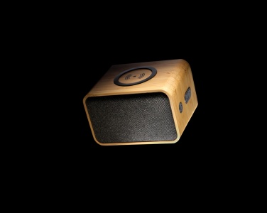 Logo trade promotional products picture of: RCS Rplastic 3W speaker with bamboo 5W wireless