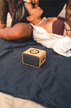 Logo trade promotional product photo of: RCS Rplastic 3W speaker with bamboo 5W wireless
