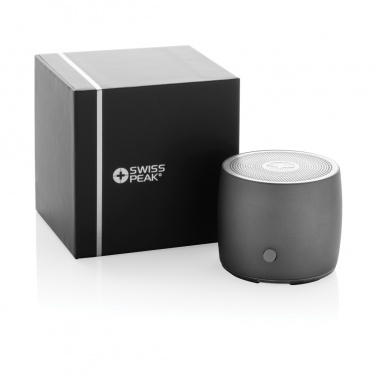 Logo trade promotional products image of: Swiss Peak RCS recycled aluminum 3W bass speaker