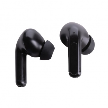 Logotrade advertising products photo of: Skywave RCS recycled plastic solar earbuds