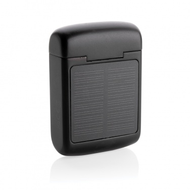 Logotrade promotional product picture of: Skywave RCS recycled plastic solar earbuds
