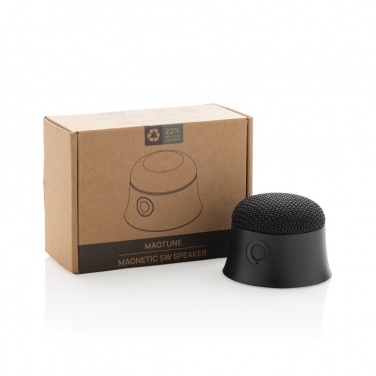 Logo trade promotional products image of: Magtune RCS recycled plastic magnetic 5W speaker