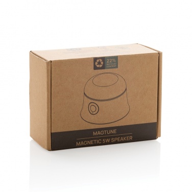 Logo trade business gift photo of: Magtune RCS recycled plastic magnetic 5W speaker