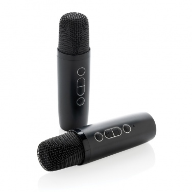 Logotrade promotional items photo of: Singvibe RCS recycled plastic karaoke set with double mic