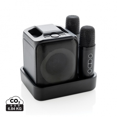 Logotrade promotional gift image of: Singvibe RCS recycled plastic karaoke set with double mic