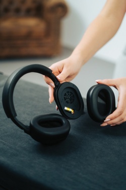 Logo trade corporate gift photo of: Irvine RCS recycled and repairable ANC wireless headphone