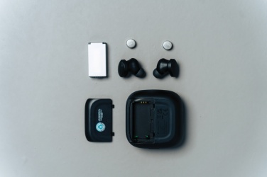 Logo trade promotional giveaway photo of: Lakewood RCS recycled and repairable wireless earbuds