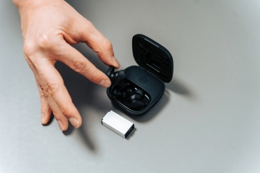 Logotrade promotional merchandise image of: Lakewood RCS recycled and repairable wireless earbuds