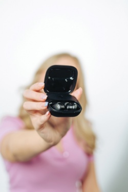 Logo trade promotional merchandise picture of: Lakewood RCS recycled and repairable wireless earbuds