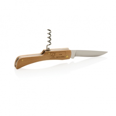Logo trade promotional items picture of: Wooden knife with bottle opener