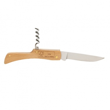 Logotrade promotional items photo of: Wooden knife with bottle opener