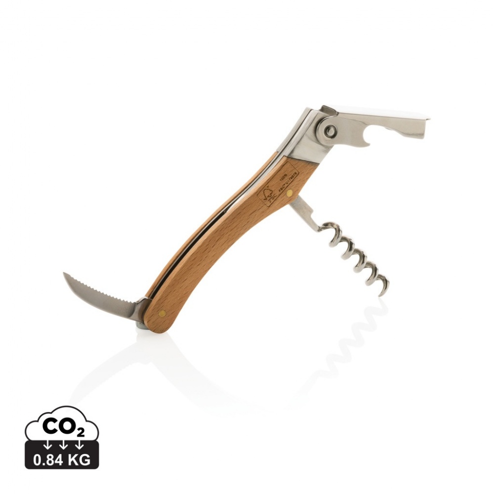 Logo trade promotional giveaways picture of: Wooden Corkscrew