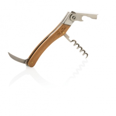 Logo trade promotional giveaways image of: Wooden Corkscrew