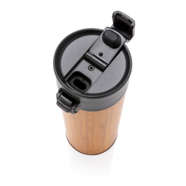 Logotrade promotional product image of: Bogota vacuum bamboo coffee mug