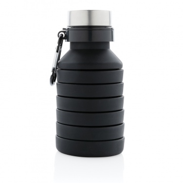 Logotrade business gift image of: Leakproof collapsible silicone bottle with lid