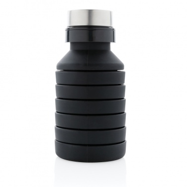 Logotrade business gifts photo of: Leakproof collapsible silicone bottle with lid