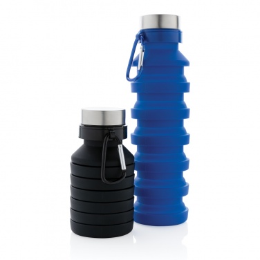 Logo trade promotional gifts picture of: Leakproof collapsible silicone bottle with lid