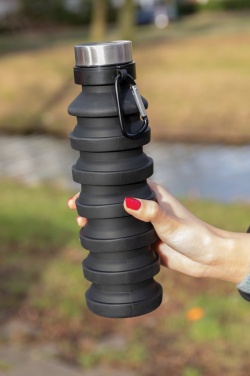 Logotrade promotional giveaway image of: Leakproof collapsible silicone bottle with lid