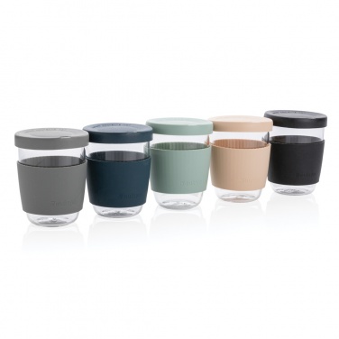 Logo trade promotional merchandise image of: Ukiyo borosilicate glass with silicone lid and sleeve