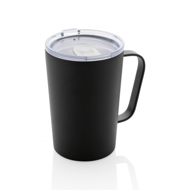 Logotrade promotional gift image of: RCS Recycled stainless steel modern vacuum mug with lid