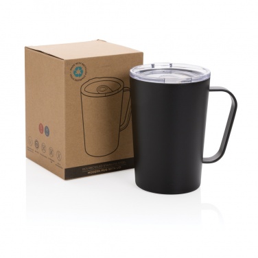 Logotrade promotional giveaway image of: RCS Recycled stainless steel modern vacuum mug with lid