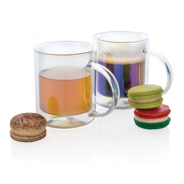 Logotrade advertising product picture of: Deluxe double wall electroplated glass mug