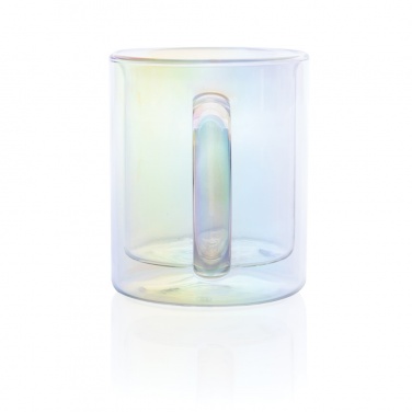 Logotrade promotional giveaway image of: Deluxe double wall electroplated glass mug