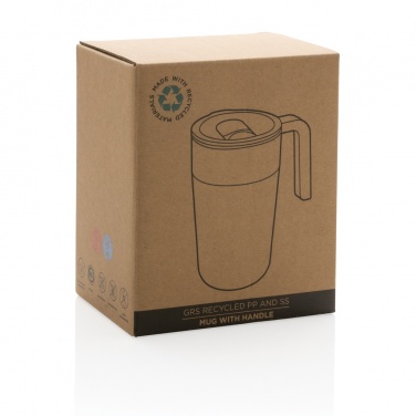 Logotrade promotional merchandise photo of: GRS Recycled PP and SS mug with handle
