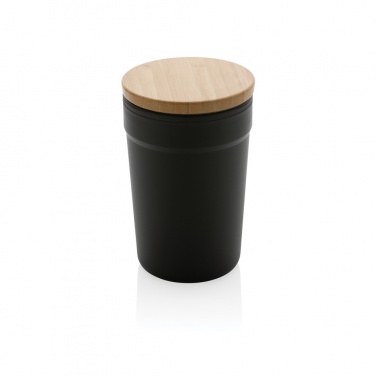Logo trade corporate gifts image of: GRS certified recycled PP mug with bamboo lid