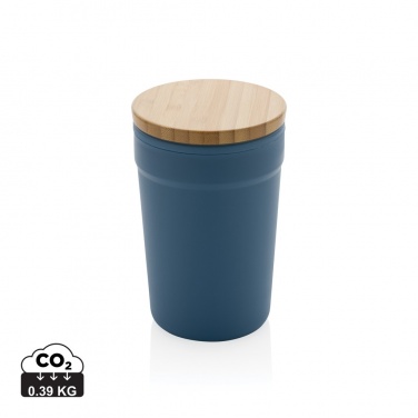 Logo trade promotional giveaways image of: GRS certified recycled PP mug with bamboo lid