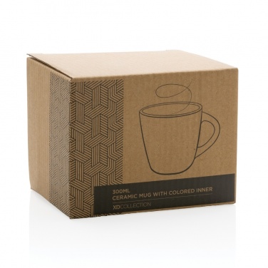 Logo trade promotional products image of: Ceramic mug with coloured inner 300ml