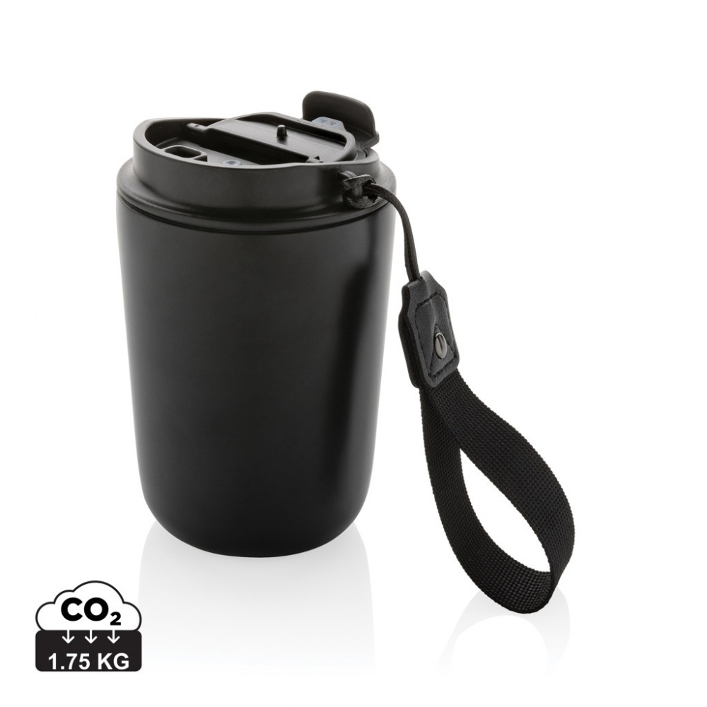 Logotrade promotional gifts photo of: Cuppa RCS re-steel vacuum tumbler with lanyard