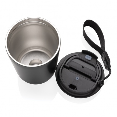Logotrade corporate gift image of: Cuppa RCS re-steel vacuum tumbler with lanyard