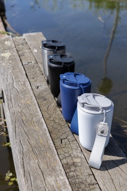 Logotrade promotional product picture of: Cuppa RCS re-steel vacuum tumbler with lanyard