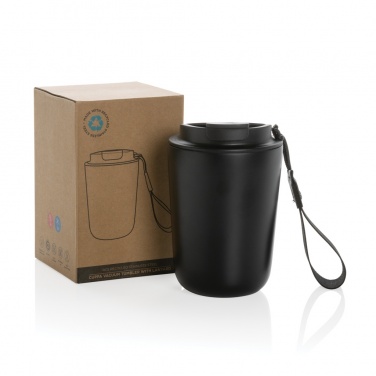 Logotrade promotional giveaway image of: Cuppa RCS re-steel vacuum tumbler with lanyard