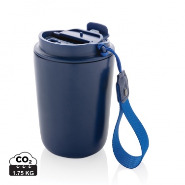 Logotrade business gift image of: Cuppa RCS re-steel vacuum tumbler with lanyard