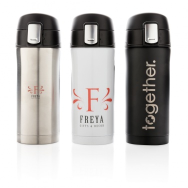 Logotrade promotional merchandise photo of: RCS Recycled stainless steel easy lock vacuum mug