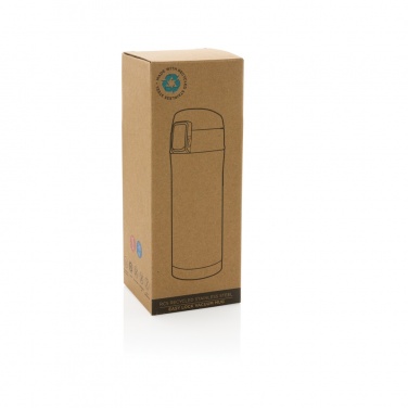 Logo trade promotional merchandise picture of: RCS Recycled stainless steel easy lock vacuum mug