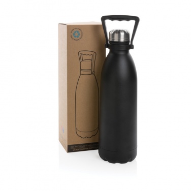 Logo trade promotional products picture of: RCS Recycled stainless steel large vacuum bottle 1.5L