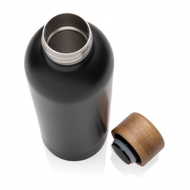 Logotrade business gifts photo of: Wood RCS certified recycled stainless steel vacuum bottle