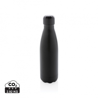 Logo trade promotional giveaways image of: Solid colour vacuum stainless steel bottle 500 ml