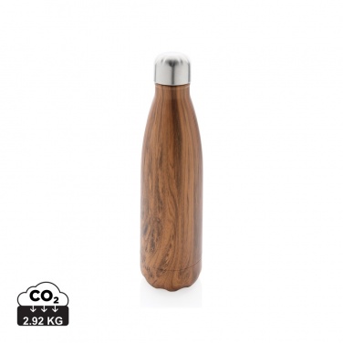 Logotrade promotional item image of: Vacuum insulated stainless steel bottle with wood print