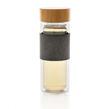 Logo trade promotional gifts image of: Impact double wall borosilicate glass bottle