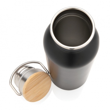 Logotrade corporate gifts photo of: Modern stainless steel bottle with bamboo lid