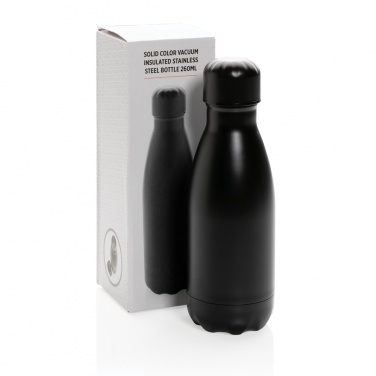 Logo trade promotional merchandise picture of: Solid colour vacuum stainless steel bottle 260ml