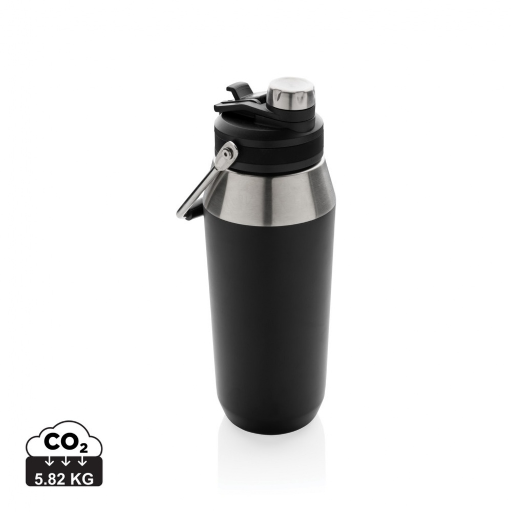 Logo trade advertising products picture of: Vacuum stainless steel dual function lid bottle 1L