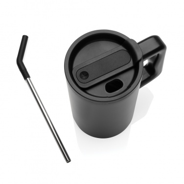 Logo trade promotional gifts image of: Cube RCS certified recycled steel mug 800ml