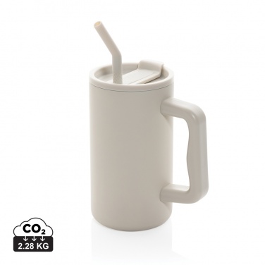 Logotrade advertising products photo of: Cube RCS certified recycled steel mug 800ml