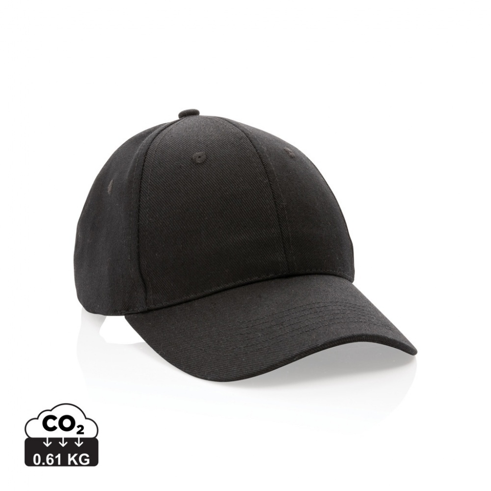 Logo trade corporate gifts picture of: Impact 6 panel 280gr Recycled cotton cap with AWARE™ tracer